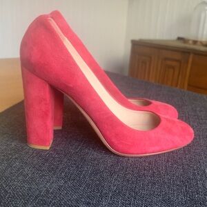 JCrew Etta suede pumps Beet color